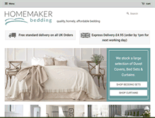 Tablet Screenshot of homemaker-bedding.co.uk